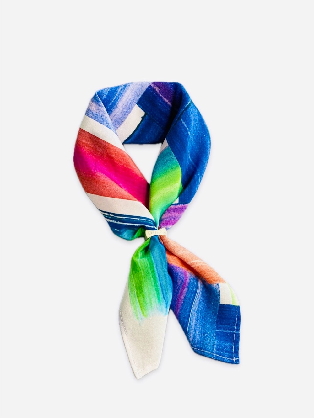 NWT SILKLETTE Bushstrokes 100% Fine Silk Kerchief Scarf MULTICOLOR